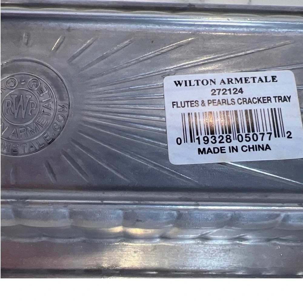 Wilton Armetale‎ Flutes & Pearls Cracker Bread Tray New In Box 12.5